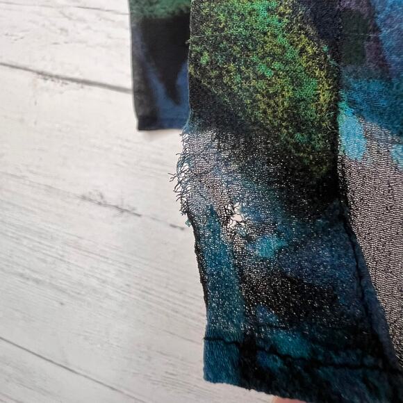 Chicos Blouse Womens Size 3/XL Colorful Paisley Geometric Floral 100% Silk - Picture 6 of 16